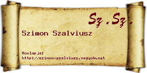 Szimon Szalviusz névjegykártya